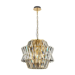 Kristalni luster CROWN na lancu 12xE14/40W/230V, zlatne boje