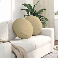 Jastučići za sjedenje 2 pcs Siva zelena O50 x 19 cm