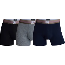 Cr7 BASIC TRUNK 3-PACK, hlače spodnje moške, črna 8100-49