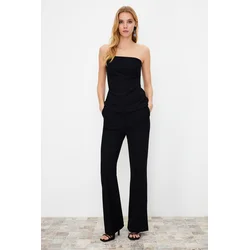Trendyol Black Bootcut/High Cuff Woven Trousers