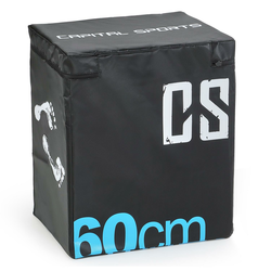 Capital Sports Rooksy Soft Jump Box Plyo Box 60x50x30 cm , Boks za skakanje, črn (CSP1-Rooksy)