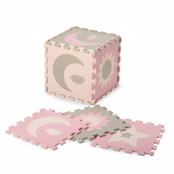 MOMI Nebe podloga za bebe - Puzzle od pene Pink
