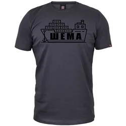 011Shop Muška majica kratkih rukava, Šema, Tamnosiva