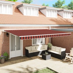 vidaXL vidaXL avtomatska zložljiva tenda oranžna in rjava 500x300 cm, (22145811)
