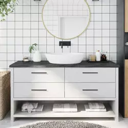 Kupaonska radna ploča tamnosmeđa 160x60x(2-4) cm tretirano drvo