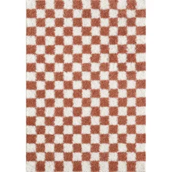 Kremno bela/v barvi terakote preproga 120x170 cm Grida – ESTE
