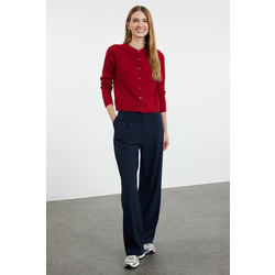 Trendyol Burgundy Wool Knitwear Cardigan