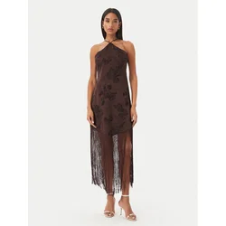 Vero Moda Cocktail obleka Tathiana 10355696 Temno rjava Regular Fit
