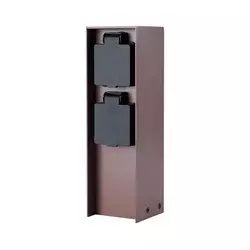 Brilagi - Vanišnji stub sa 2 SCHUKO utičnice PILLAR 230V IP44 braon