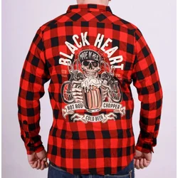 Moška srajca BLACK HEART - BEER BIKER - RDEČA - 14020