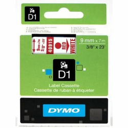 Trak DYMO D1 6mm/7m - bel trak/rdeč tisk, 40915 (SO720700) (130286)