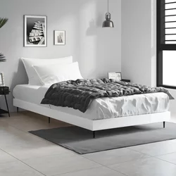 Okvir za krevet visoki sjaj bijeli 90x200 cm konstruirano drvo