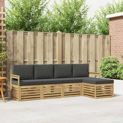 Set vanjskih sofa 5 pcs Bijela i antracit 249 x 122,5 x 73 cm