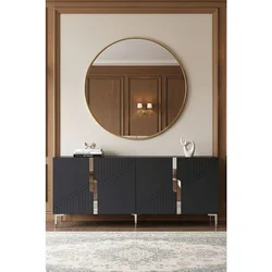 Hanah Home komoda Evva 150, 125 cm, antracit / srebrna