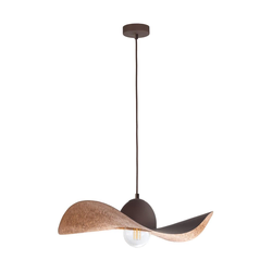 Luster na sajli KAPELLO 1xE27/60W/230V O 55 cm braon/bakarne boje
