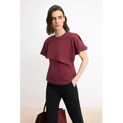 Trendyol Milla Ženska majica TWOSS26TS00199, Bordo
