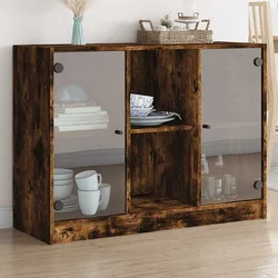 Komoda boja dimljenog hrasta 102x37x75,5 cm konstruirano drvo