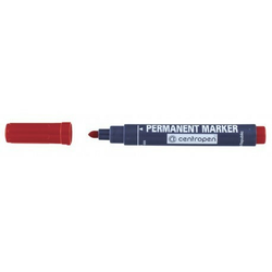 Marker Centropen 8510 permanentni rdeč valjast konica 2,5 mm