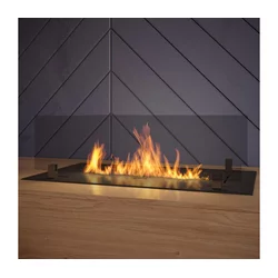 InFire - Ugrađeni bio kamin 8,5x60 cm 3,5kW crna