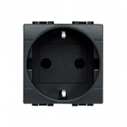 UTIČNICA 2M 2P+E/16A/250V ANTHRACITE