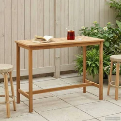 Stol za bar Prirodna 150 x 75 x 105 cm Čvrsto teak drvo