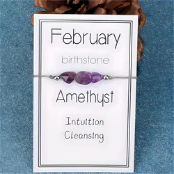 Zapestnica z mesečnim kamnom - Februar / Ametist KP38769