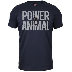 011Shop Muška majica kratkih rukava Power animal, Teget