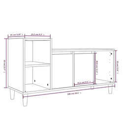 TV ormarić boja dimljenog hrasta 100x35x55 cm konstruirano drvo