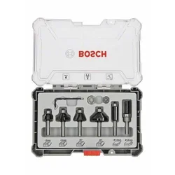 BOSCH Komplet glodala/ 6 komada/ Trim&Edging držač od 8 mm 2607017469/ 6-piece Trim i Edging Router Bit Set.