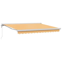 Povlačivi tende Pijesak 450 × 300 cm Tkanina i Metal