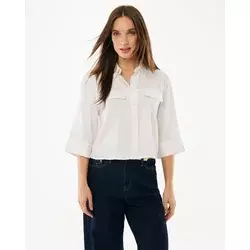 Mexx Ženska košulja MF006102861W, Oversize, Bela