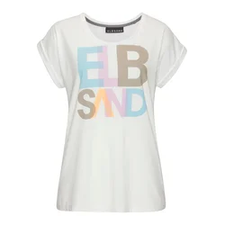 Elbsand Majica svetlo modra/sivka/bela