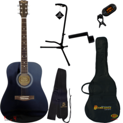 IvanS guitar AD-10 Black Set set akustična gitara