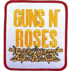 Guns N Roses Stacked White Našitek za šivanje White