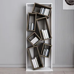 Hanah Home Polica za kuću Carmen, 63x153,6x24 cm, Braon-Bela