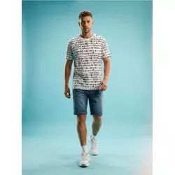 Sinsay - Pamučna majica sa tipografskim motivom - belo