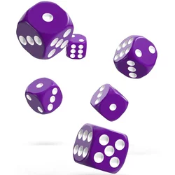 Kockice Oakie Doakie Dice D6 16 mm Solid - Purple (12)