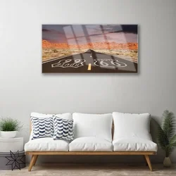tulup.si Slika na akrilnem steklu Desert avtoceste 100x50 cm 4 obešalnika