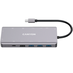 CANYON hub DS-12 13in1 4k USB-C Dark Grey