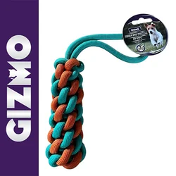 Igračka za pse - Pletena palica 32cm - Gizmo Crveno-Plavi