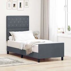 vidaXL Postelja Temno Siva 80x200 cm Žamet