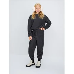 Sinsay - Jogger pantalone od materijala koji imitira jagnjeću vunu - tamno siva