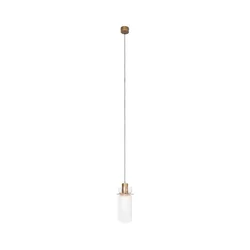 MAXLIGHT P0531 - LED luster na lanku SIGNATURE LED/8W/230V prečnik 15 cm mesing/proziran