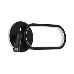 LED zidno svetlo MONET LED/13W/230V + LED/2W 3000/4000/6000K crna