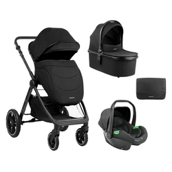 KikkaBoo Kolica Ava 3in1 set sa I-SIZE autosedištem i tvrdom korpom Black (KKB13065)