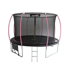 LEAN Sport Max 16ft trampolin črno-roza