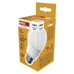 #LED BASIC A60 8,8W(60W) 806lm E27 NW