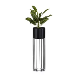 Metalna saksija LOFT 70x20 cm crna