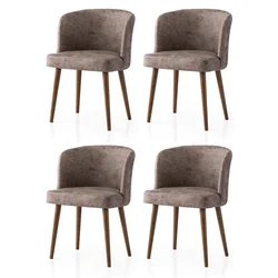Hanah Home Set stolica Zen, 57x81x57 cm, 4 komada, Braon