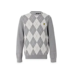 Lyle & Scott Pulover svetlo siva/bela